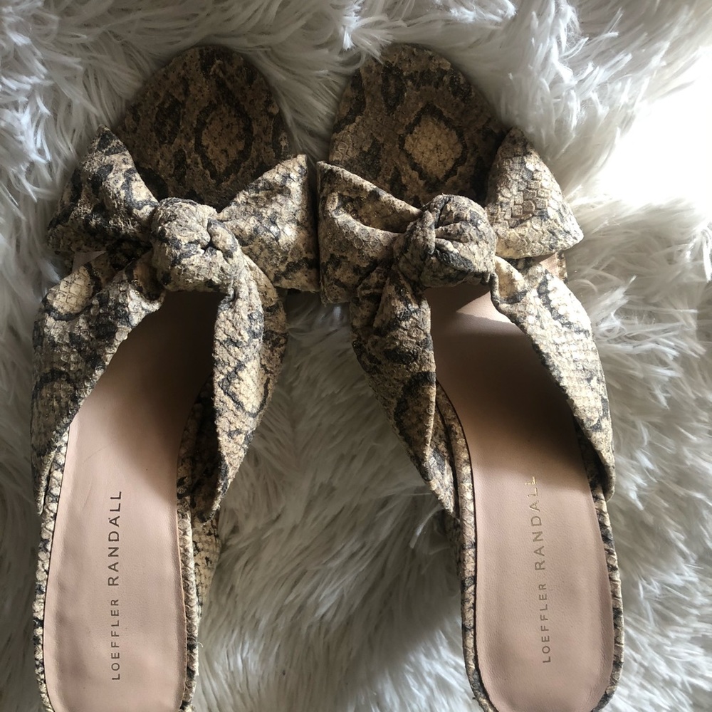 Loeffler Randall coco Knotted snakeskin slide 9 - Picture 5 of 14